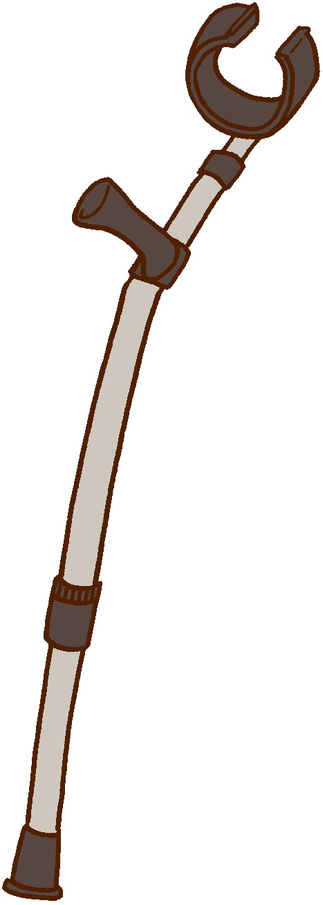 Otナガミネのリハビリイラスト集 福祉用具 歩行補助具 杖 ロフストランドクラッチ ロフストランド杖